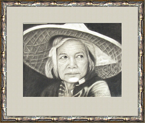 Картина № 18 "Женщина в тростниковой шляпе"