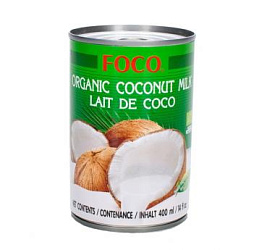 Переработанная мякоть кокосового ореха ORGANIC "FOCO" (10-12%), 400мл