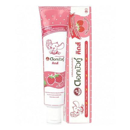 Детская Зубная паста «Клубника и ромашка» Twin Lotus, 35г, тайские зубные пасты