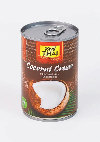 Кокосовые сливки Real Thai 95%, 400 мл, распродажа %