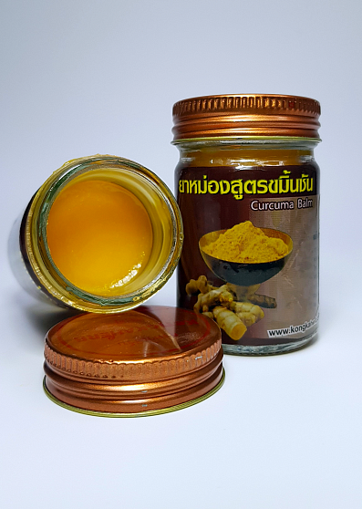 Бальзам с куркумой Tumeric Kongka Herb, 50 г, тайские бальзамы