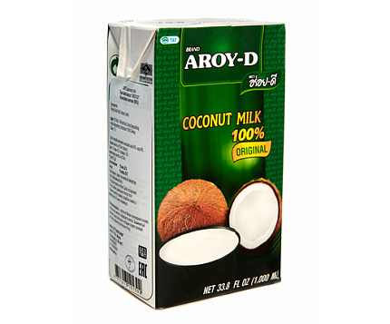 Кокосовое молоко Aroy-D, 1 л, кокосовое молоко, масло