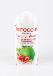 Кокосовая вода c гранатом, FOCO, 330 мл